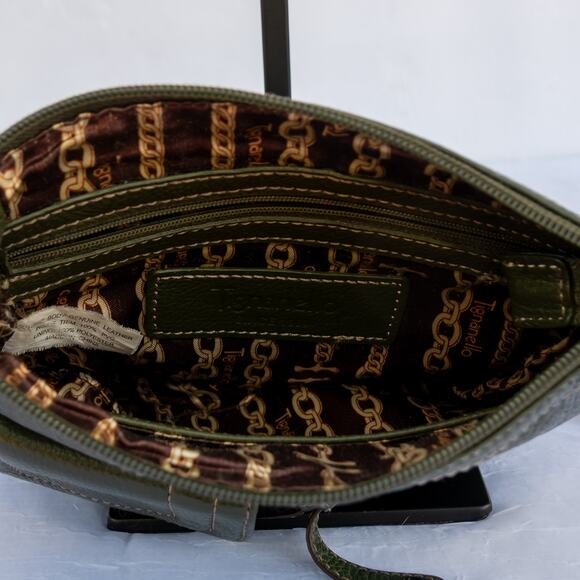 Small Green Purse TIGNANELLO Crossbody Bag With Organizer Leather - Picture 7 of 8